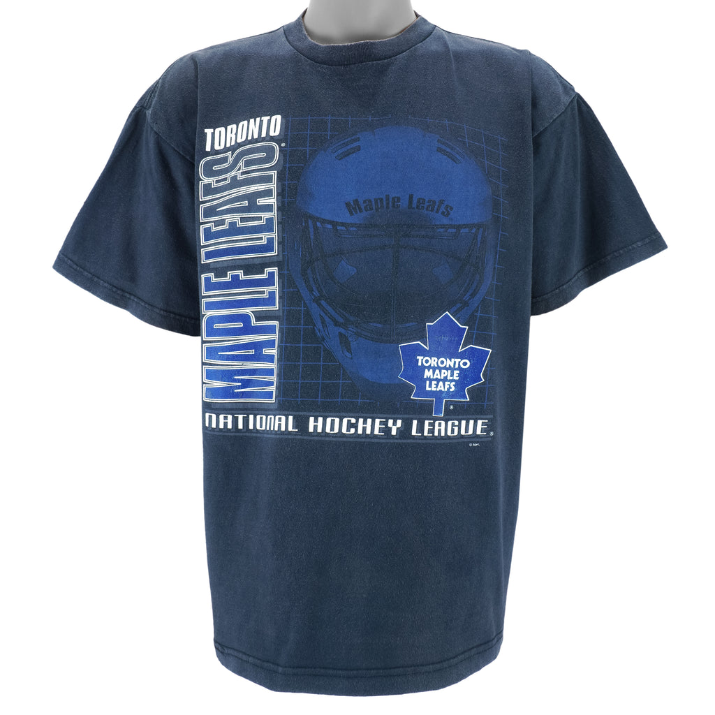NHL (Novel Teez) - Toronto Maple Leafs Helmet T-Shirt 1990s Large Vintage retro hockey