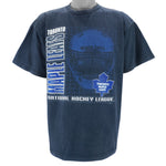 NHL (Novel Teez) - Toronto Maple Leafs Helmet T-Shirt 1990s Large