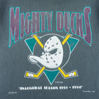 NHL (Nutmeg) - Mighty Ducks of Anaheim T-Shirt 1993 X-Large vintage retro hockey