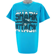 NHL (Salem) - San Jose Sharks Attack Big Logo T-Shirt 1990s X-Large