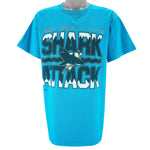 NHL (Salem) - San Jose Sharks Attack Big Logo T-Shirt 1992 X-Large