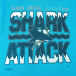NHL (Salem) - San Jose Sharks Attack Big Logo T-Shirt 1990s X-Large