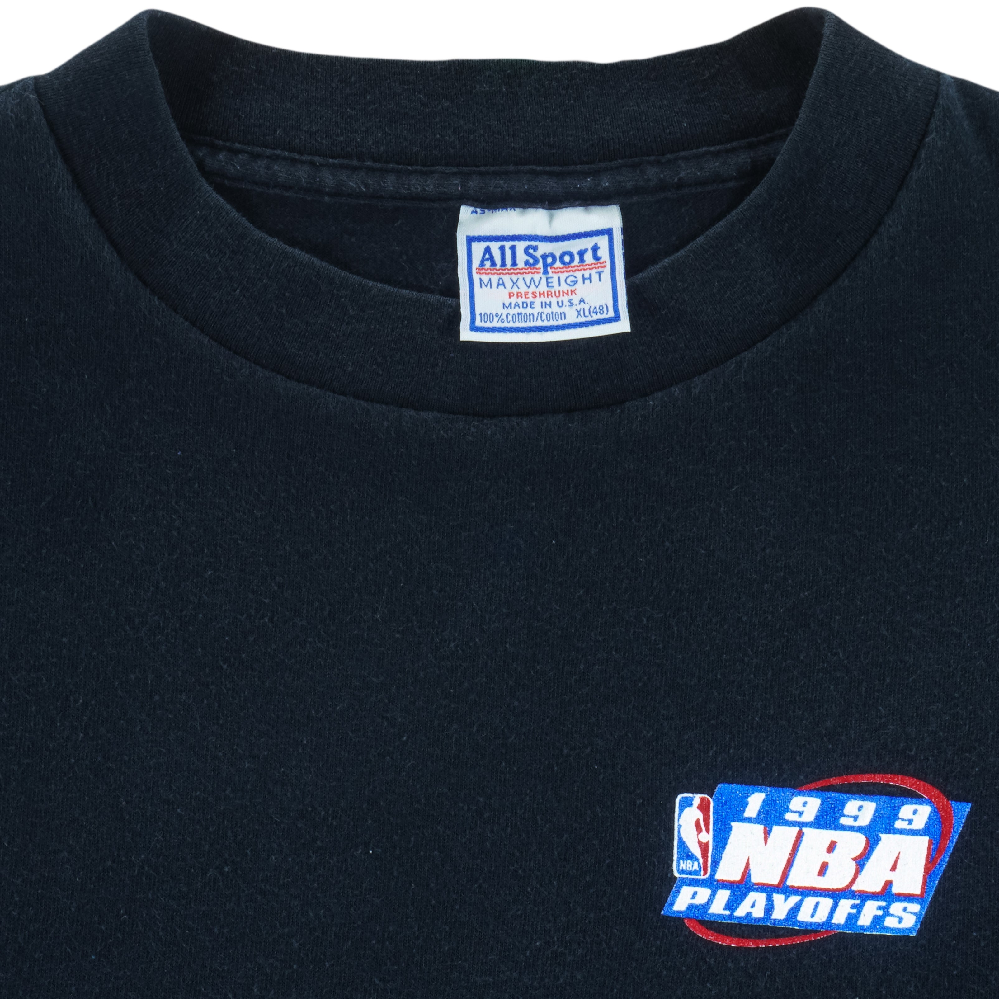 NBA (All Sport) - NBA Playoffs on TNT Crew T-Shirt 1999 Medium