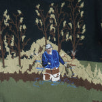 Vintage (Northwest Blue) - Fishing Graphic Crew Neck Knit Sweater 1990s Large