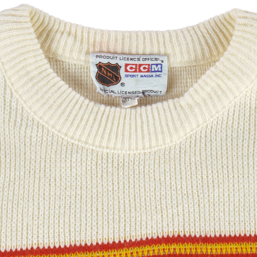 NHL (CCM) - Calgary Flames Sweater 1990 Medium vintage retro hockey