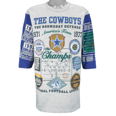 NFL (Long Gone) - Dallas Cowboys The Doomsday Defense T-Shirt 1993 Large