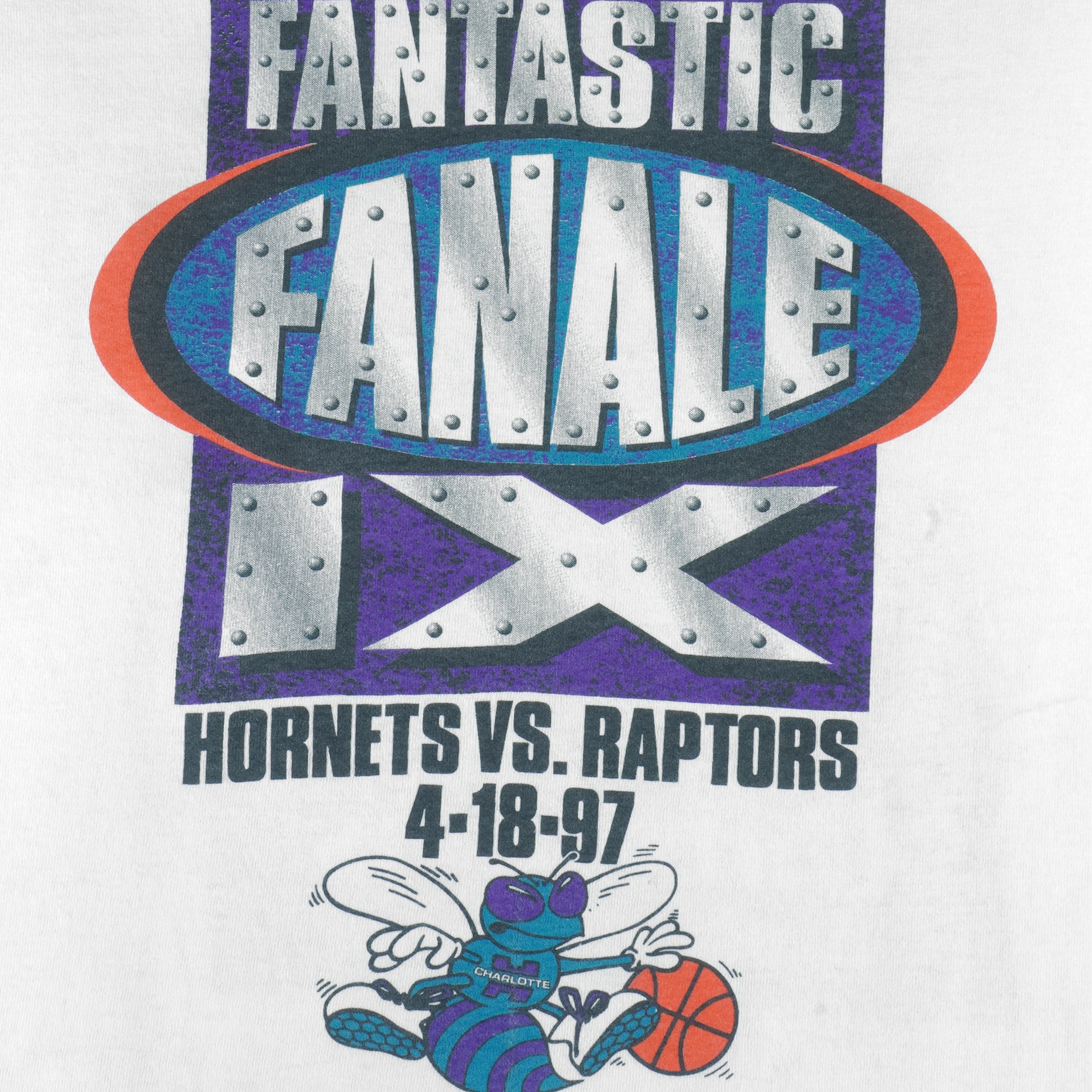 NBA - Charlotte Hornets VS Raptors Fantastic Finale T-Shirt 1990s X-Large
