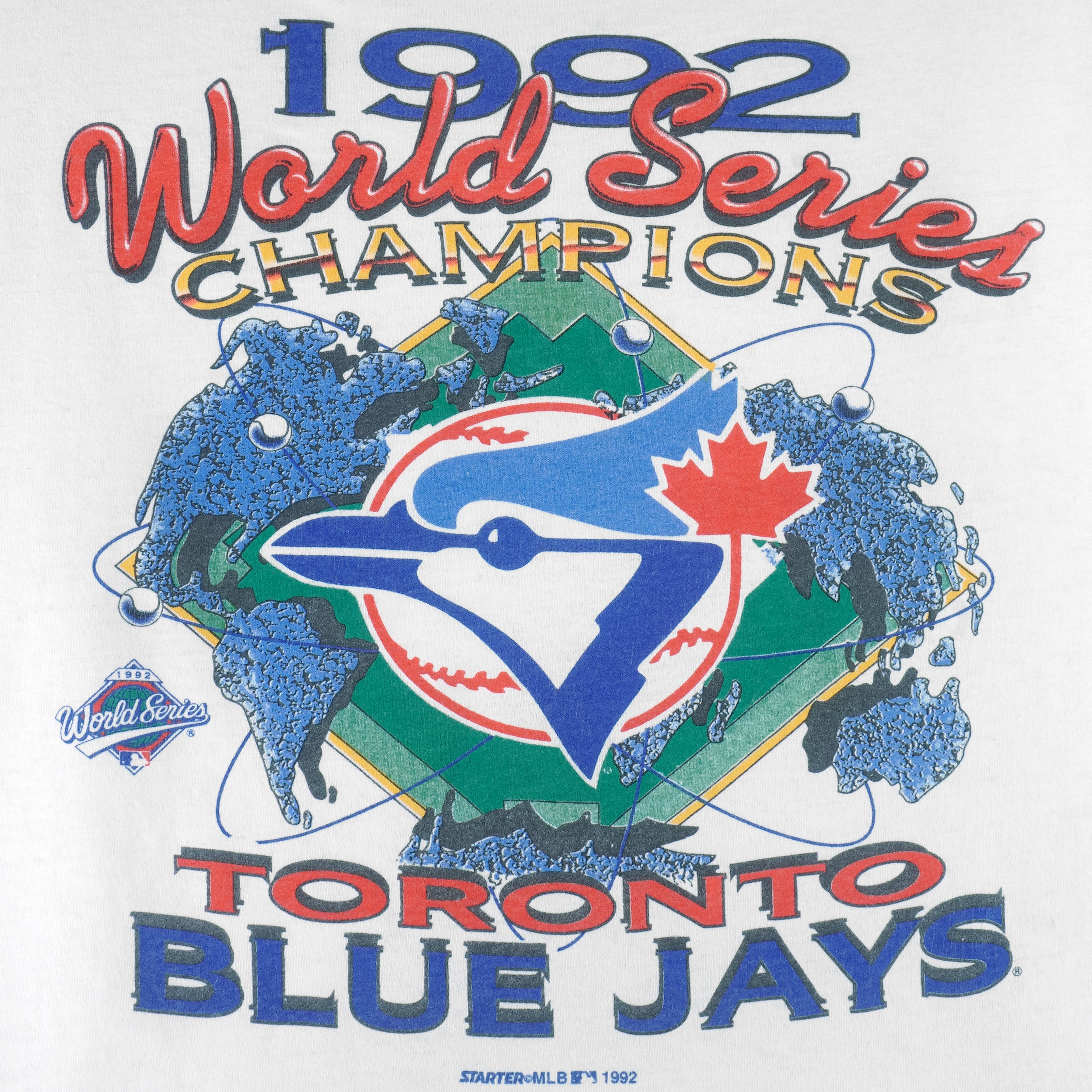 Starter - Toronto Blue Jays World Series Champions T-Shirt 1992 X-Large vintage retro