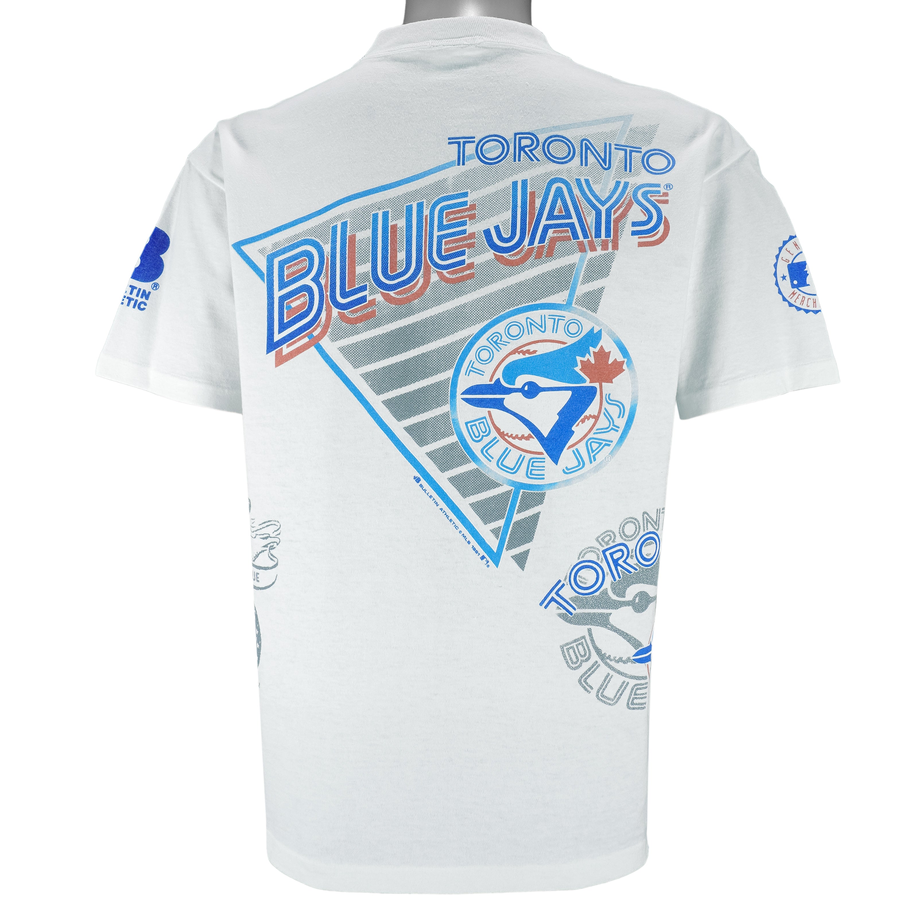 MLB (Bulletin Athletic) - Toronto Blue Jays Single Stitch T-Shirt 1991 Medium
