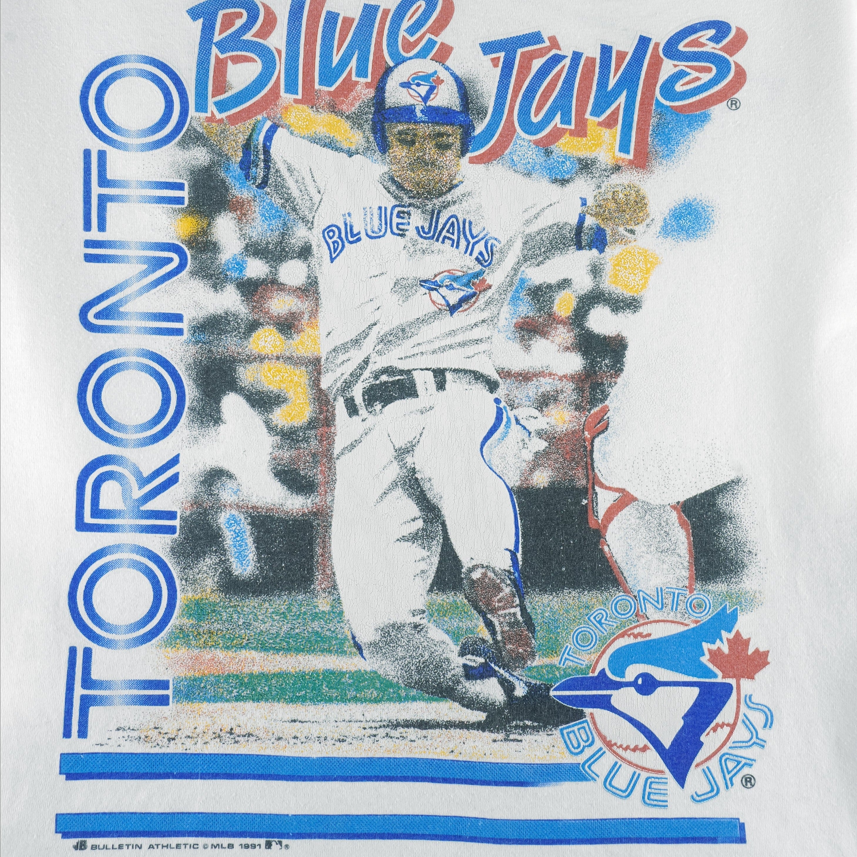 MLB (Bulletin Athletic) - Toronto Blue Jays Single Stitch T-Shirt 1991 Medium