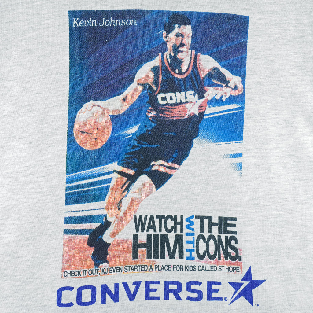 Vintage - Converse Kevin Johnson St. Hope Basketball T-Shirt 1990s Large