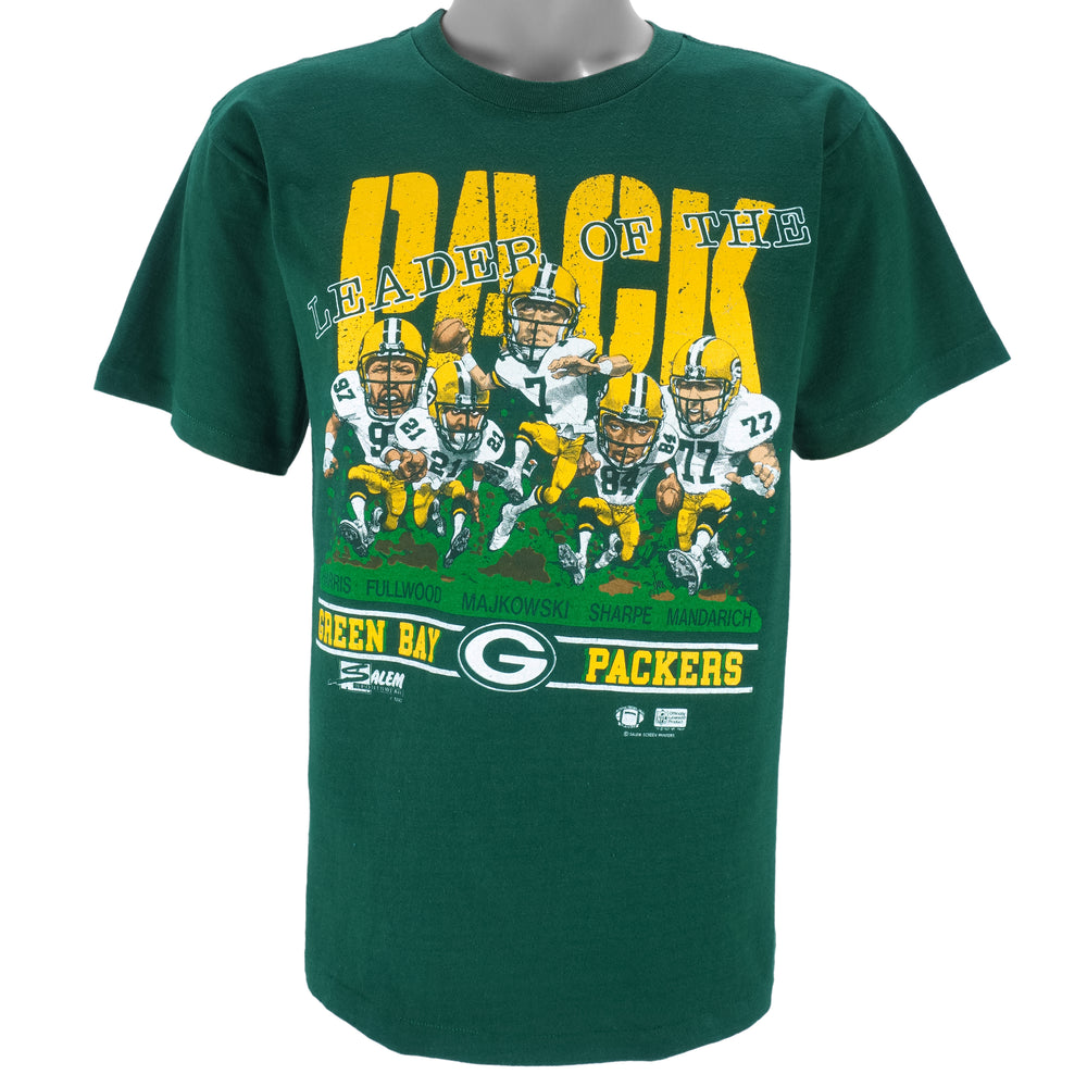 NFL (Salem) - Green Bay Packers Harris Fullwood Majkowski Sharpe Mandarich T-Shirt 1990s Large Vintage retro football