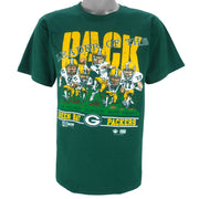 NFL (Salem) - Green Bay Packers Harris Fullwood Majkowski Sharpe Mandarich T-Shirt 1990s Large Vintage retro football