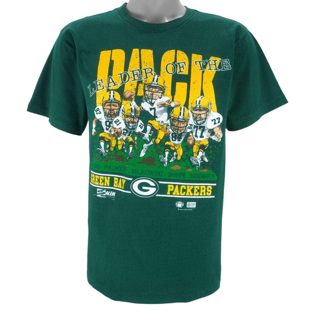 NFL (Salem) - Green Bay Packers Harris Fullwood Majkowski Sharpe Mandarich T-Shirt 1990s Large Vintage retro football
