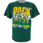 NFL (Salem) - Green Bay Packers Harris Fullwood Majkowski Sharpe Mandarich T-Shirt 1990 Medium