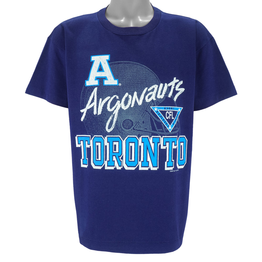 CFL - Toronto Argonauts Die Hard Fan T-Shirt 1991 Large Vintage Retro