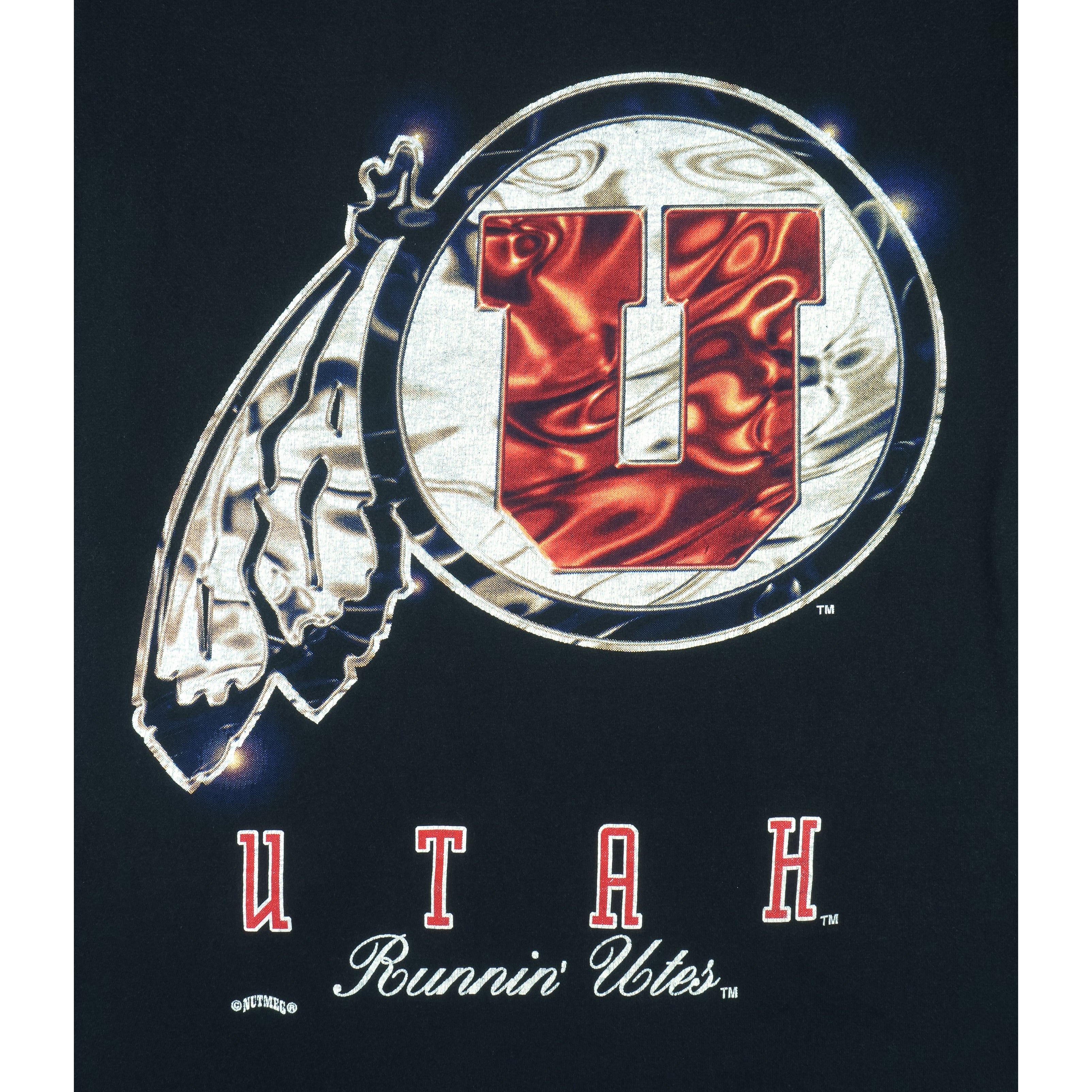 NCAA (Nutmeg) - Utah Runnin Utes T-Shirt 1990s Large Vintage Retro Basketball college