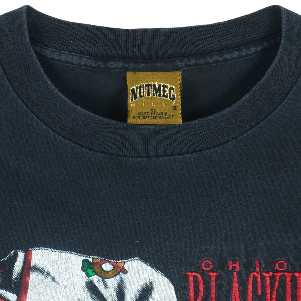 NHL (Nutmeg) - Chicago Blackhawks Single Stitch T-Shirt 1990s X-Large