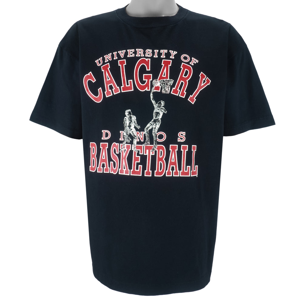 NCAA (Rocky) - Calgary University Dinos Basketball T-Shirt 1990s Large Vintage Retro