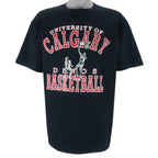 NCAA (Rocky) - Calgary University Dinos Basketball T-Shirt 1990s Large Vintage Retro