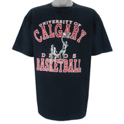NCAA (Rocky) - Calgary University Dinos Basketball T-Shirt 1990s Large Vintage Retro