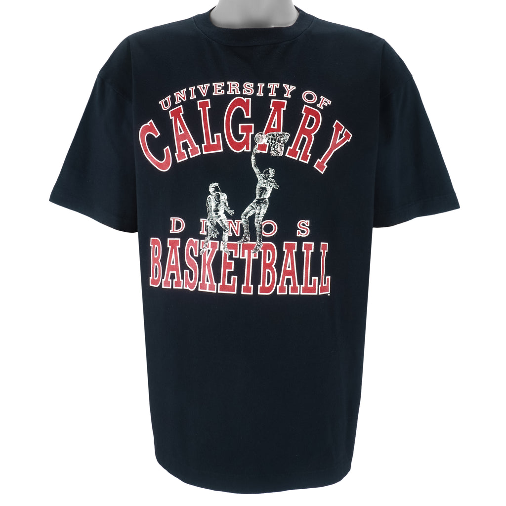 NCAA (Rocky) - Calgary University Dinos Basketball T-Shirt 1990s Large Vintage Retro