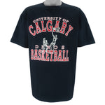 NCAA (Rocky) - Calgary University Dinos Basketball T-Shirt 1990s Large Vintage Retro
