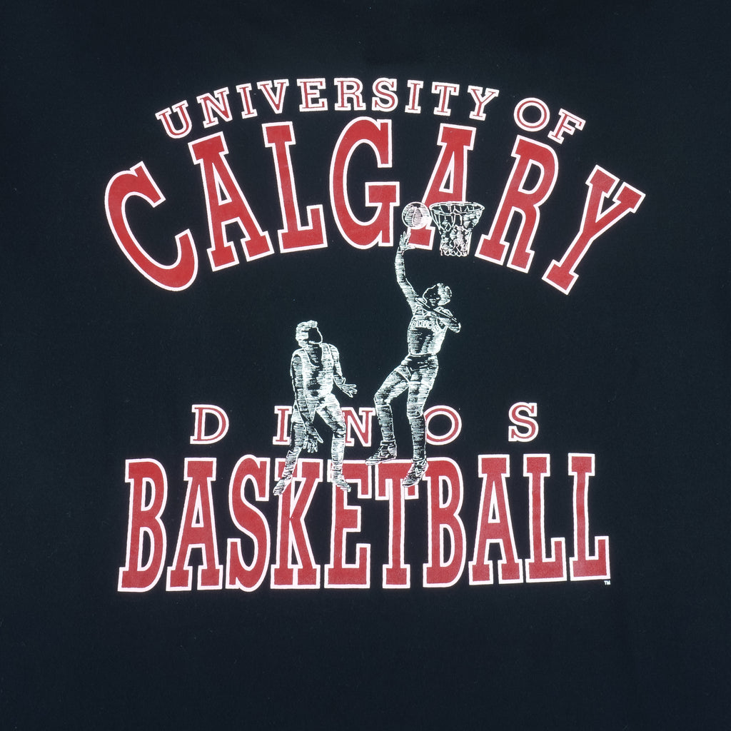 NCAA (Rocky) - Calgary University Dinos Basketball T-Shirt 1990s Large Vintage Retro