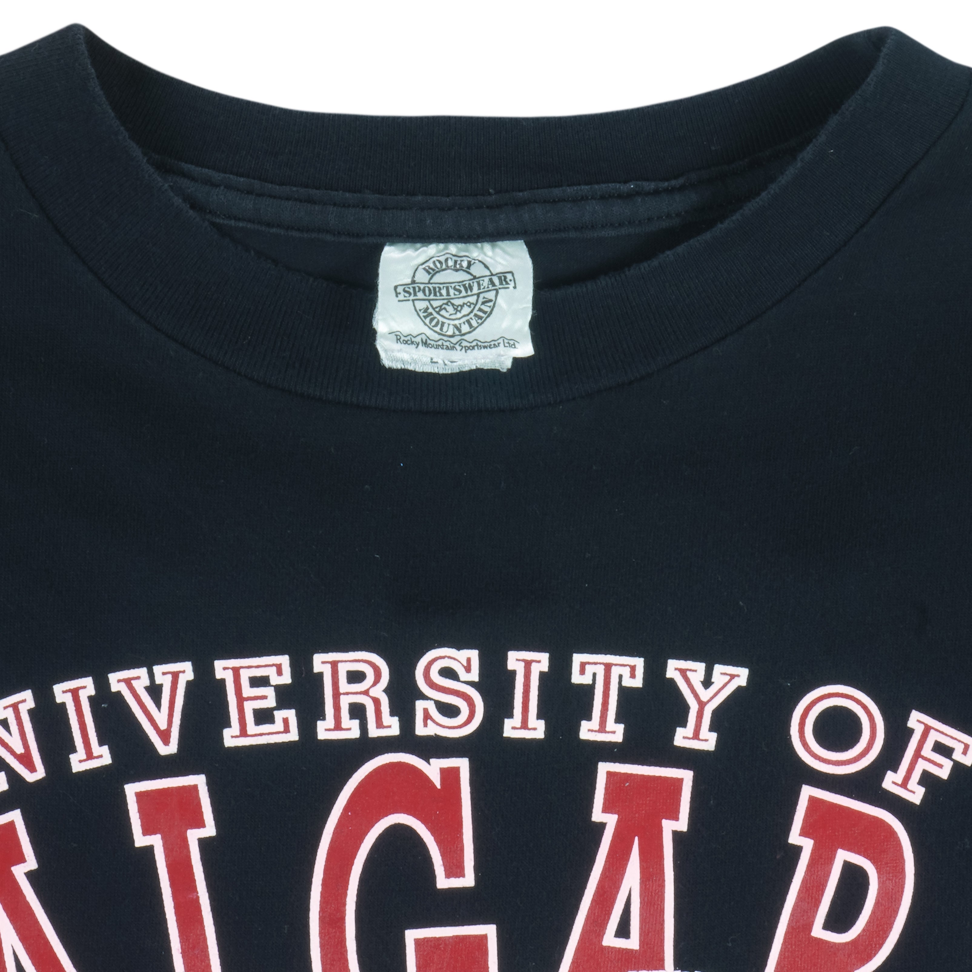 NCAA (Rocky) - Calgary University Dinos Basketball T-Shirt 1990s Large Vintage Retro