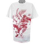 NHL - Detroit Red Wings All Over Print T-Shirt 1990s X-Large