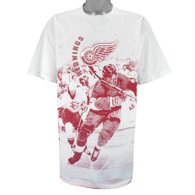 NHL - Detroit Red Wings All Over Print T-Shirt 1990s X-Large