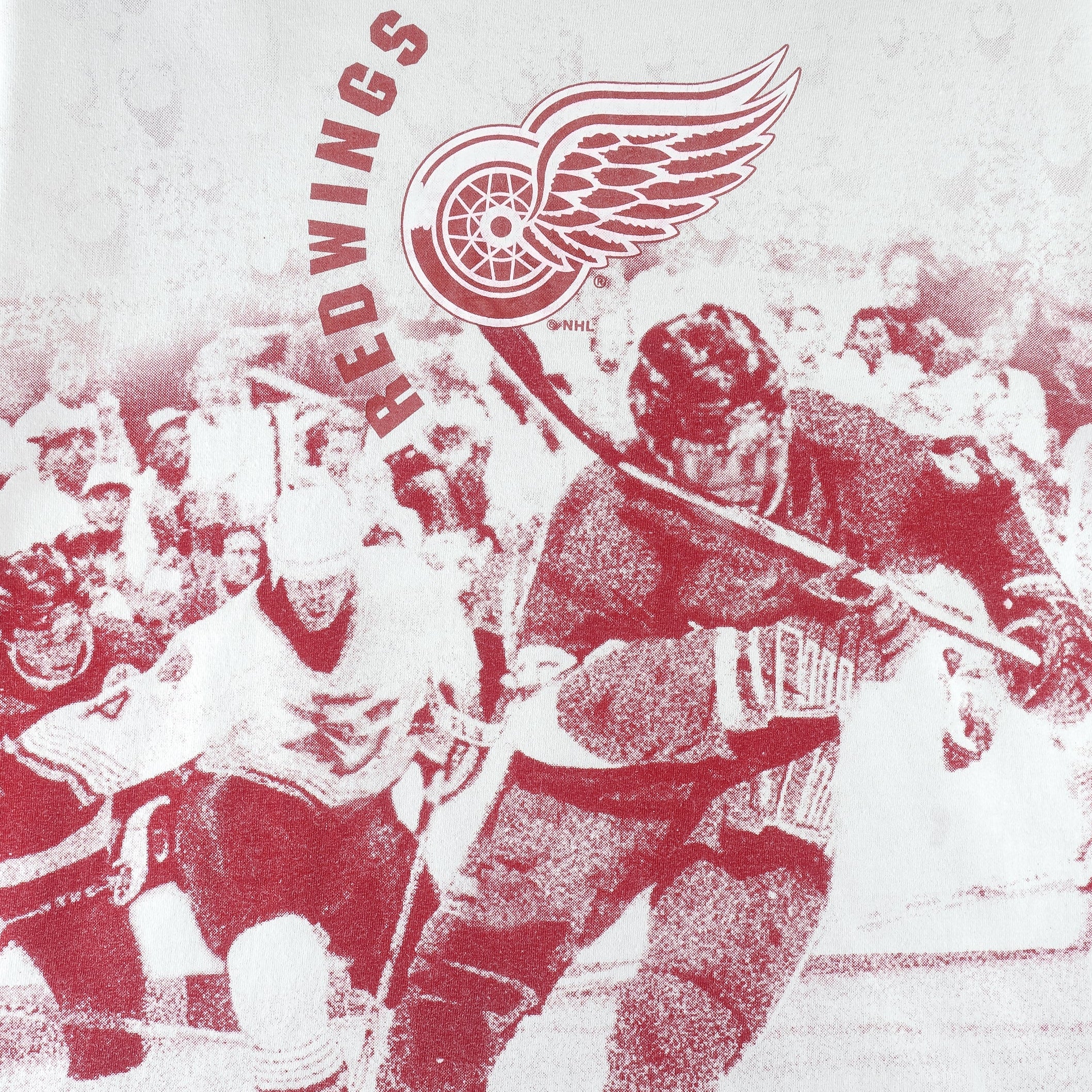 NHL - Detroit Red Wings All Over Print T-Shirt 1990s X-Large vintage retro hockey