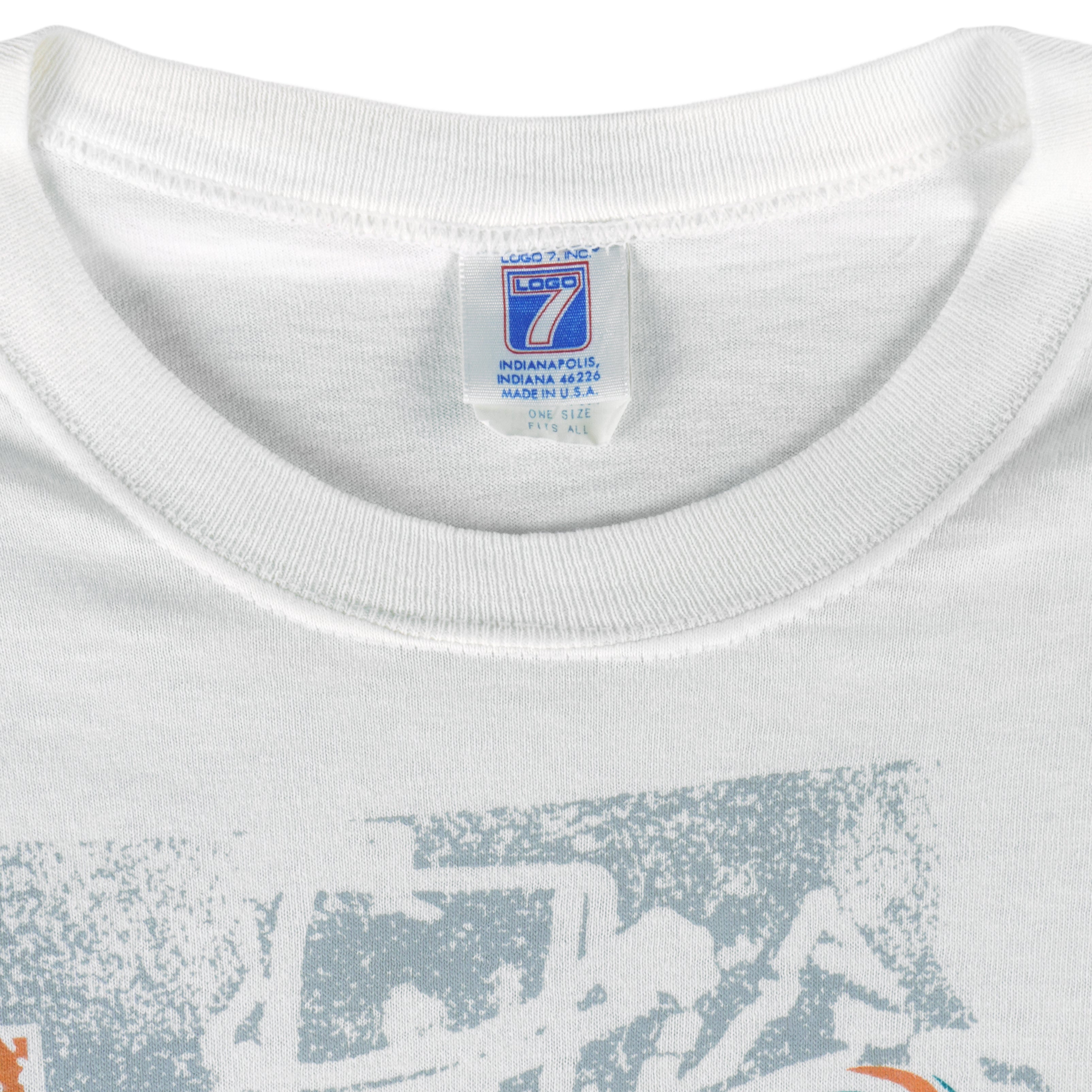 NFL (Logo 7) - Miami Dolphins Big Logo T-Shirt 1991 X-Large