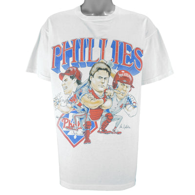 MLB - Philadelphia Phillies Darren Daulton Players Caricature T-Shirt 1990s X-Large