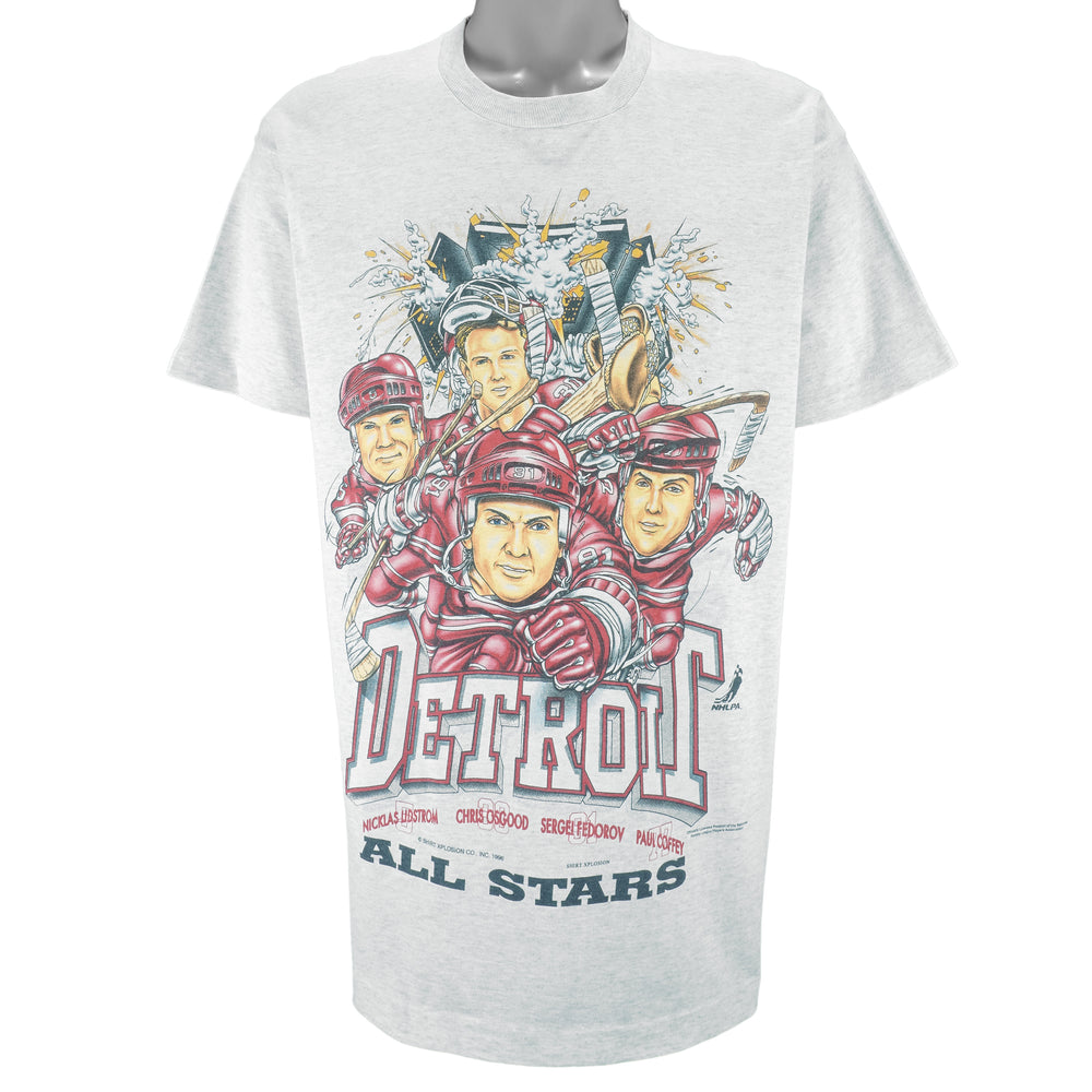 NHL (Shirt Xplosion) - Detroit Red Wings All Stars Caricature T-Shirt 1996 X-Large