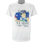 NFL (APS) - New York Giants (Gigantis Linebackus) Cartoon T-Shirt 1987 Large