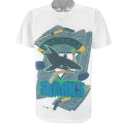 NHL (Sportacus) - San Jose Sharks Single Stitch T-Shirt 1993 Medium