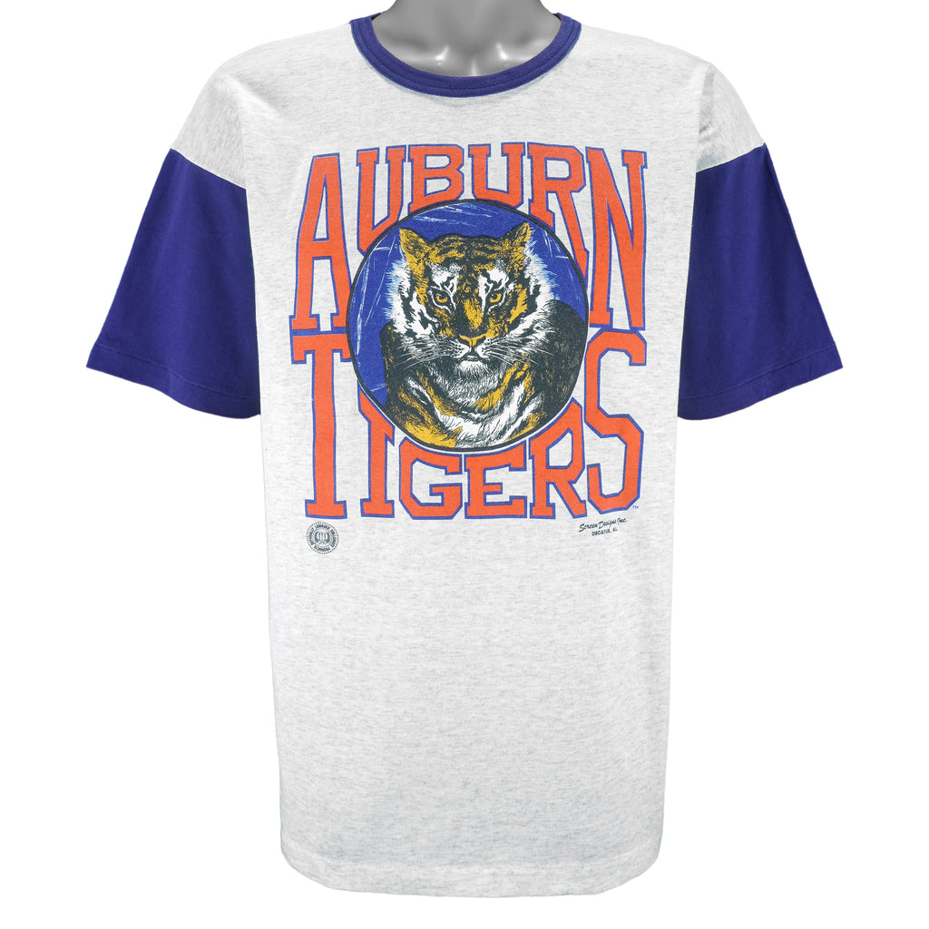 NCAA (Valtex) - Auburn Tigers Single Stitch T-Shirt 1990s Large