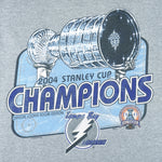 NHL (Lee) - Tampa Bay Lightning Stanley Cup T-Shirt 2004 Large Vintage Retro Hockey