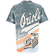 MLB (Ritz) - Baltimore Orioles All Over Print T-Shirt 1991 X-Large Vintage retro baseball