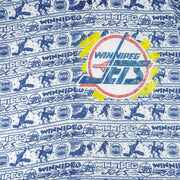 NHL (Fruit Of The Loom) - Winnipeg Jets All Over Print T-Shirt 1990s X-Large vintage retro hockey
