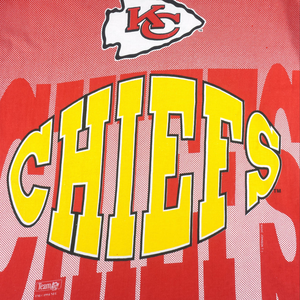 NFL (Magic Johnson T's) - Kansas City Chiefs All Over Print T-Shirt 1994 Large
