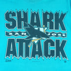 NHL (Salem) - San Jose Sharks Attack T-Shirt 1991 X-Large vintage retro hockey
