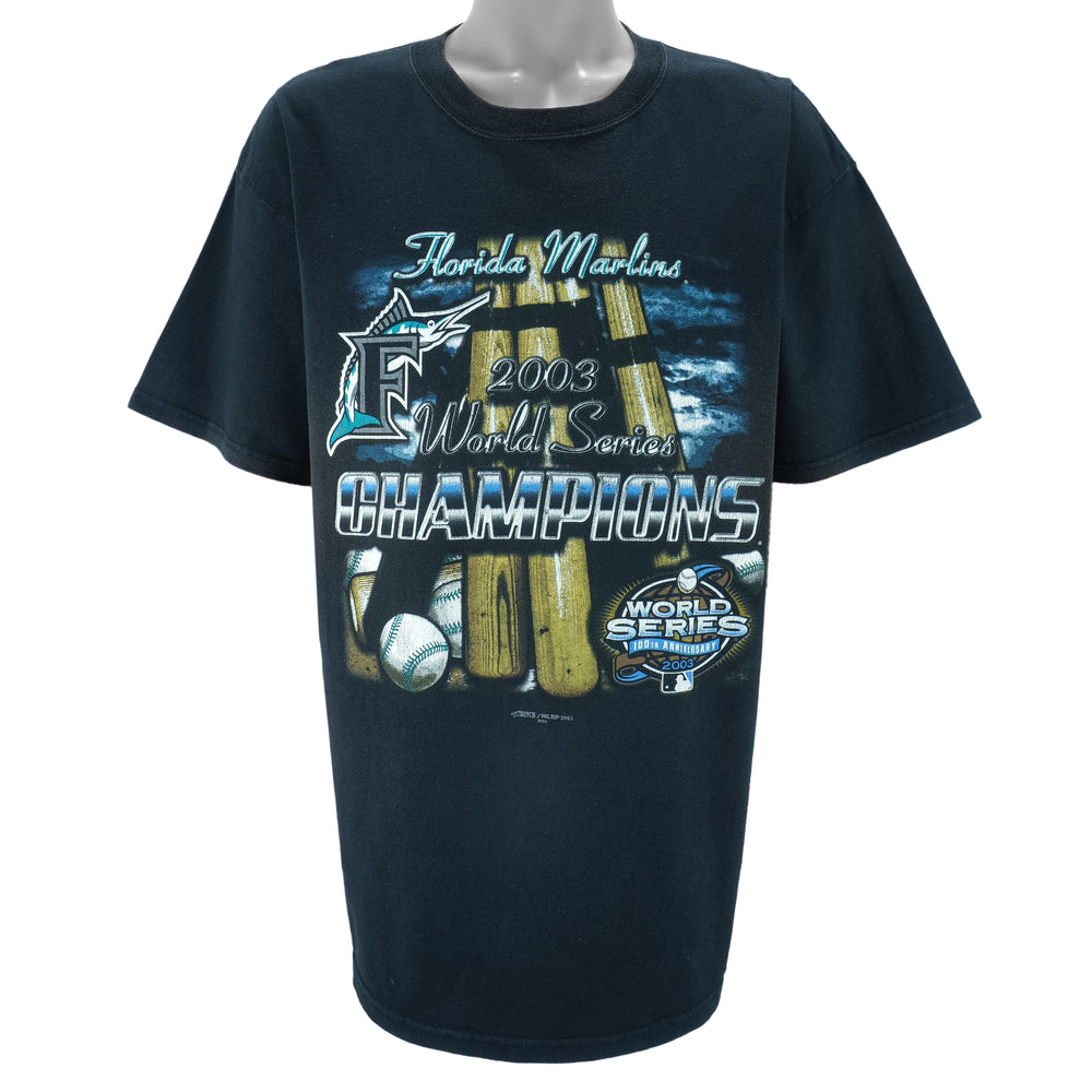 MLB (Delta) - Florida Marlins, World Series Champions T-Shirt 2003 X-Large Vintage retro baseball
