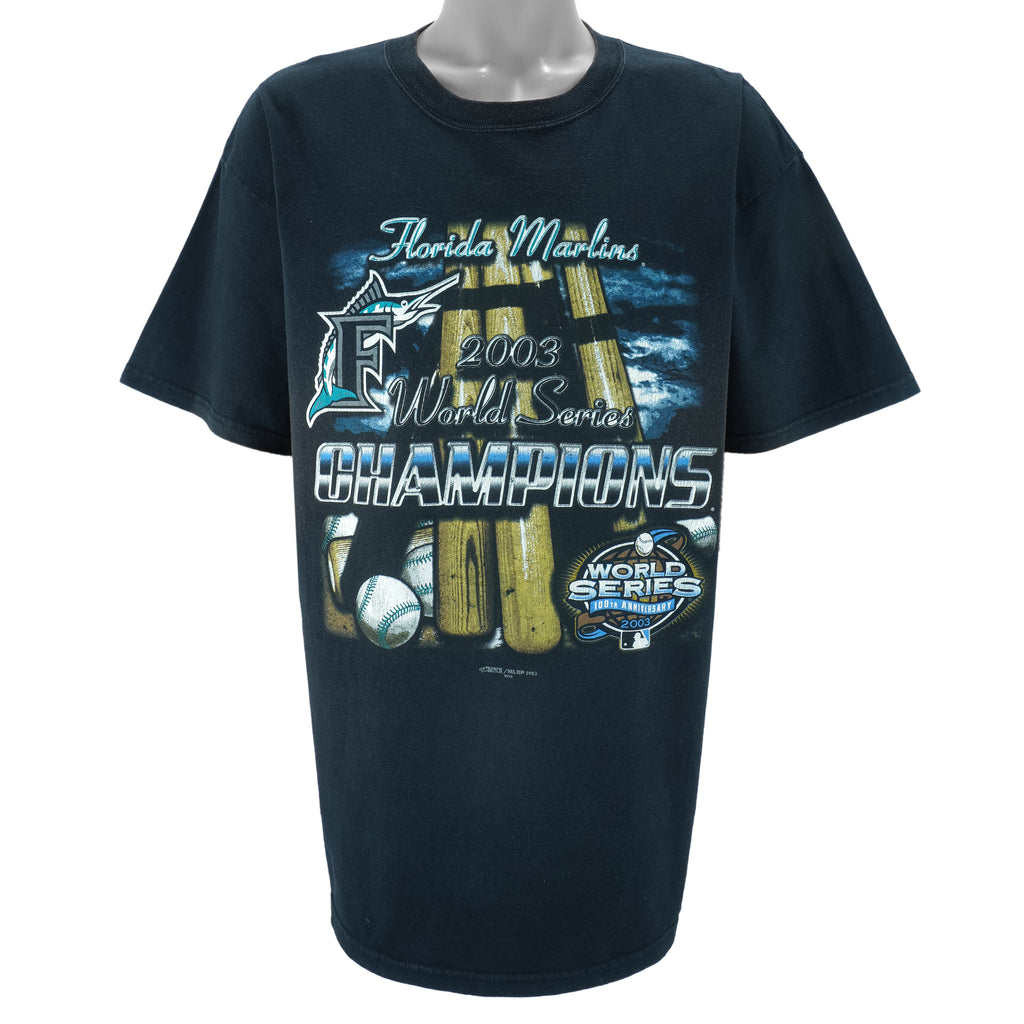 MLB (Delta) - Florida Marlins, World Series Champions T-Shirt 2003 X-Large Vintage retro baseball
