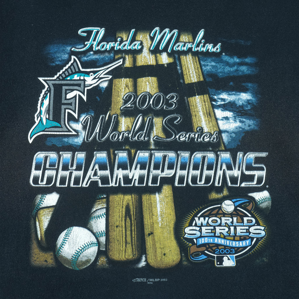 MLB (Delta) - Florida Marlins, World Series Champions T-Shirt 2003 X-Large Vintage retro baseball