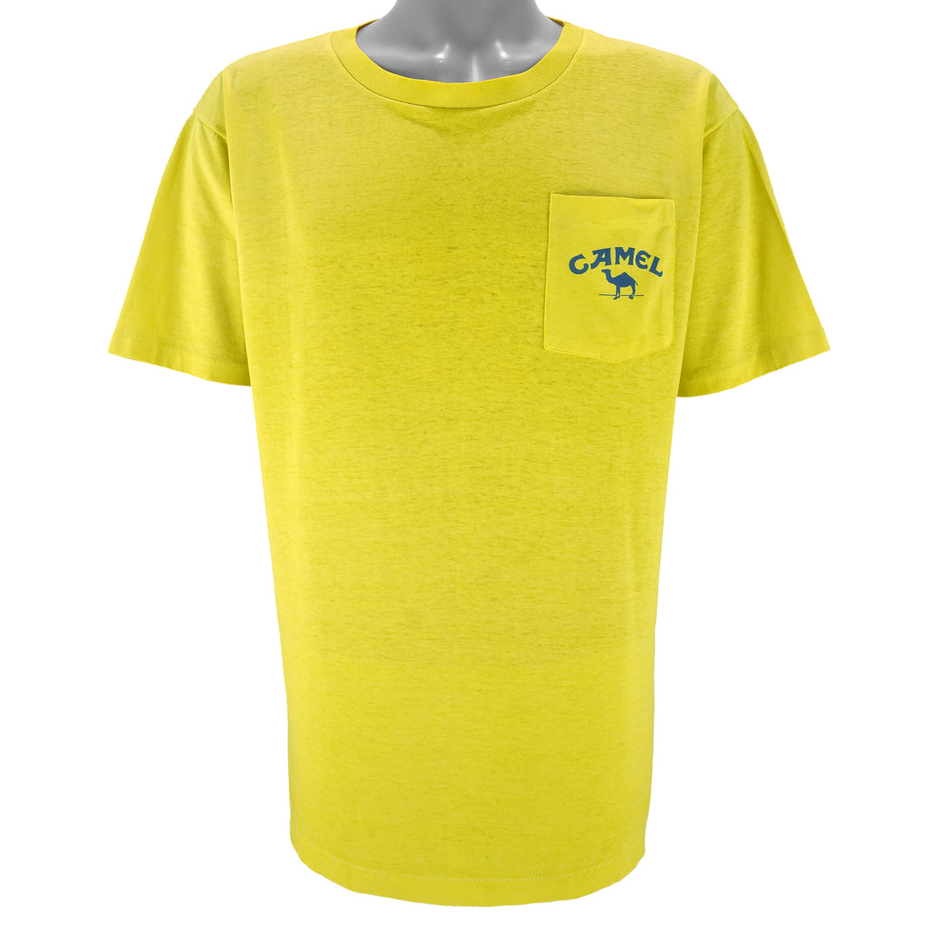 Vintage (Camel) - smooth Character Pocket Single Stitch T-Shirt 1990s Large