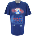 Vintage MLB (Woody Sports) - Montreal Expos T-Shirt 1994 X-Large in blue