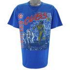 MLB (Nutmeg) - Chicago Cubs Stadium Map T-Shirt 1991 Large vintage retro