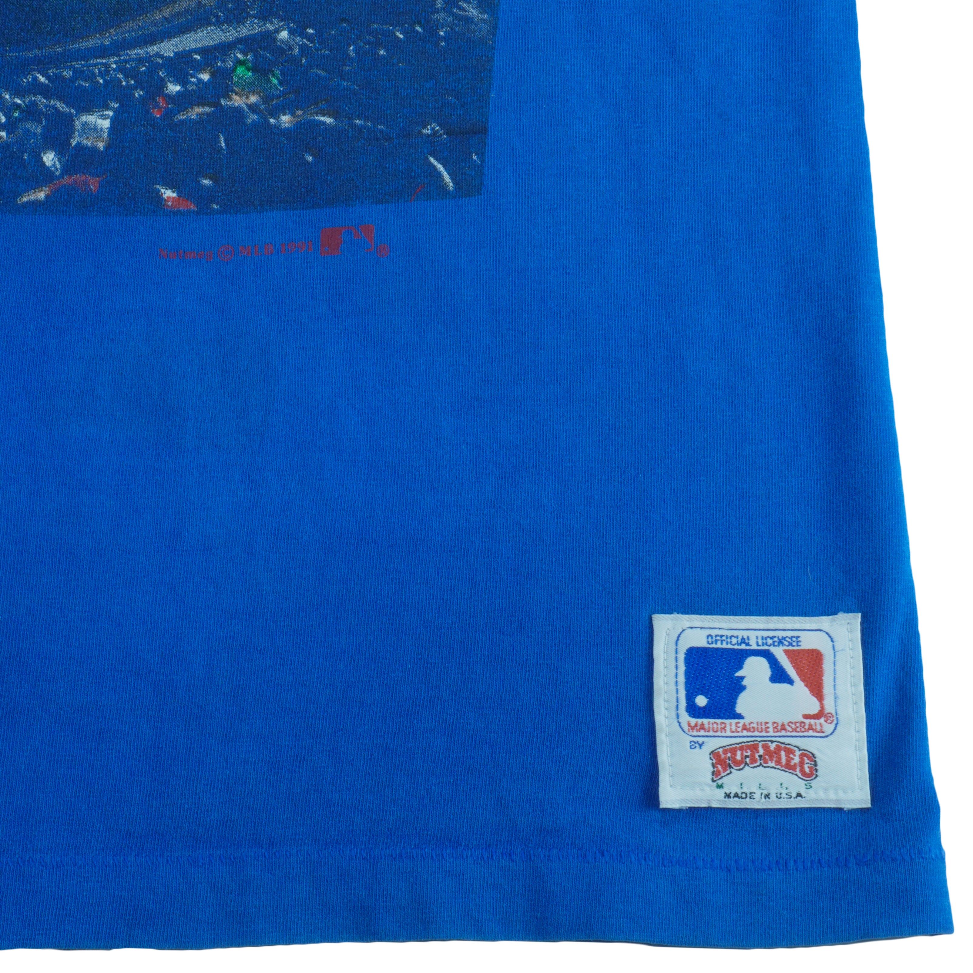 MLB (Nutmeg) - Chicago Cubs Stadium Map T-Shirt 1991 Large vintage retro